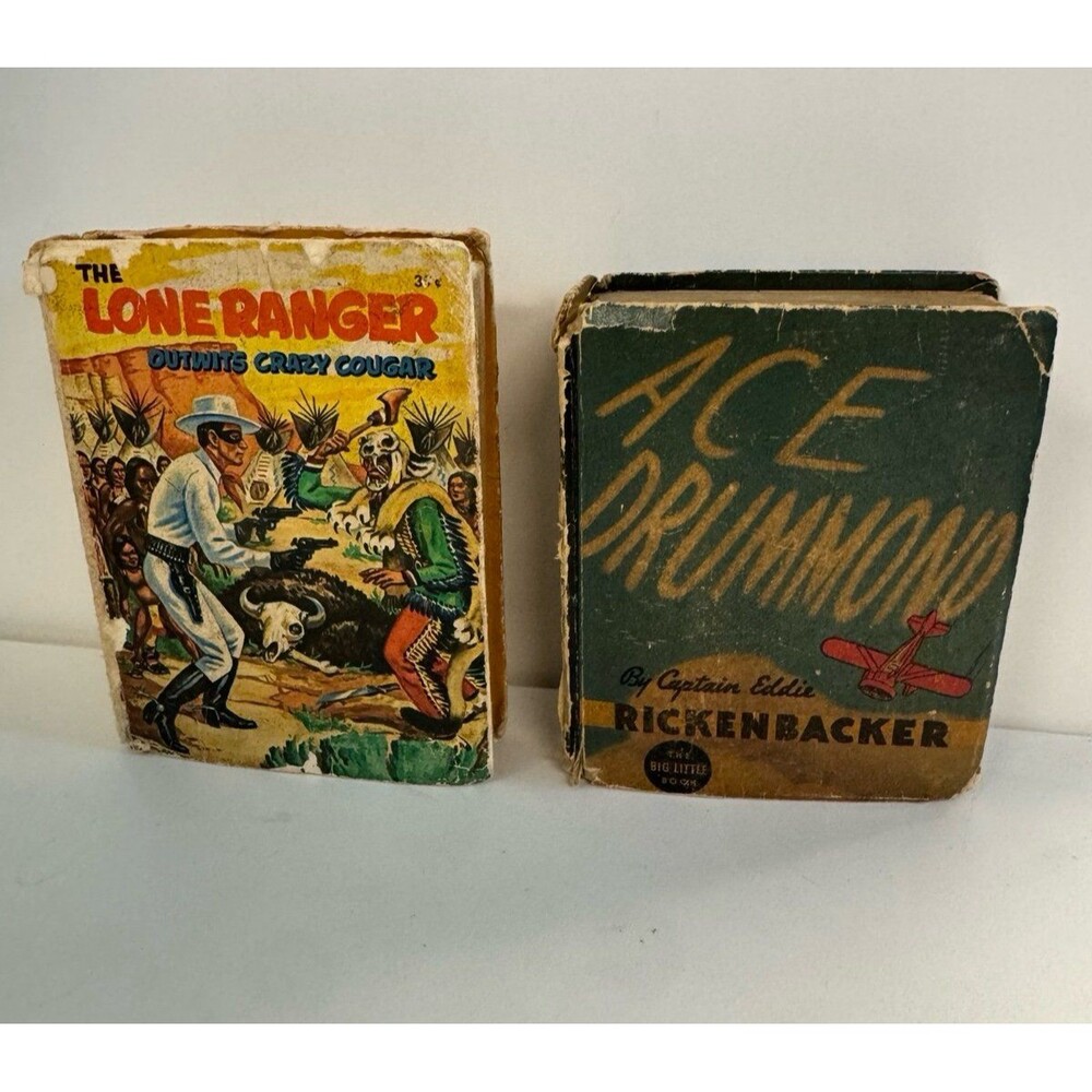VTG The Lone Ranger Outwits Crazy Cougar & Ace Drummond A Big Little Book